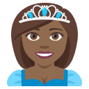 Princess Emoji with Medium-Dark Skin Tone, Emoji One style