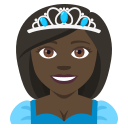 Princess Emoji with Dark Skin Tone, Emoji One style