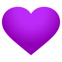 Purple Heart Emoji, Emoji One style