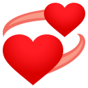 Revolving Hearts Emoji, Emoji One style