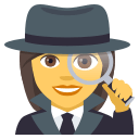 Woman Detective Emoji, Emoji One style