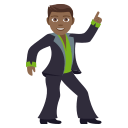 Man Dancing Emoji with Medium-Dark Skin Tone, Emoji One style