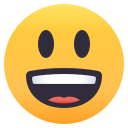 Grinning Face with Big Eyes Emoji, Emoji One style