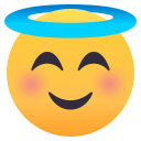 Smiling Face with Halo Emoji, Emoji One style