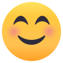 Smiling Face with Smiling Eyes Emoji, Emoji One style