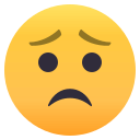 Worried Face Emoji, Emoji One style