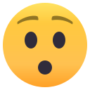 Hushed Face Emoji, Emoji One style