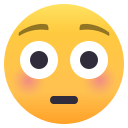 Flushed Face Emoji, Emoji One style