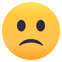 Slightly Frowning Face Emoji, Emoji One style