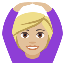 Person Gesturing Ok Emoji with Medium-Light Skin Tone, Emoji One style