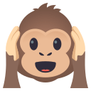 Hear-No-Evil Monkey Emoji, Emoji One style