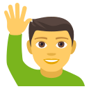 Man Raising Hand Emoji, Emoji One style