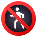 No Pedestrians Emoji, Emoji One style