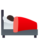 Person in Bed Emoji with Light Skin Tone, Emoji One style