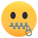 Zipper-Mouth Face Emoji, Emoji One style