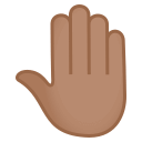 Raised Back of Hand Emoji with Medium Skin Tone, Emoji One style