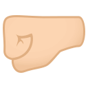 Left-Facing Fist Emoji with Light Skin Tone, Emoji One style