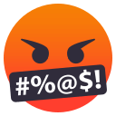 Face with Symbols on Mouth Emoji, Emoji One style