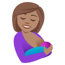 Breast-Feeding Emoji with Medium Skin Tone, Emoji One style
