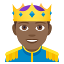 Prince Emoji with Medium-Dark Skin Tone, Emoji One style