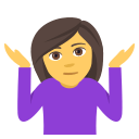 Woman Shrugging Emoji, Emoji One style
