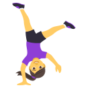 Woman Cartwheeling Emoji, Emoji One style