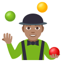 Man Juggling Emoji with Medium Skin Tone, Emoji One style