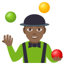 Man Juggling Emoji with Medium-Dark Skin Tone, Emoji One style