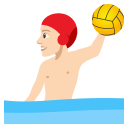 Man Playing Water Polo Emoji with Light Skin Tone, Emoji One style