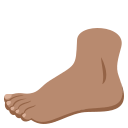 Foot Emoji with Medium Skin Tone, Emoji One style
