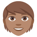 Person Emoji with Medium Skin Tone, Emoji One style