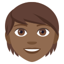 Person Emoji with Medium-Dark Skin Tone, Emoji One style