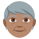 Older Person Emoji with Medium Skin Tone, Emoji One style