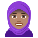 Woman with Headscarf Emoji with Medium Skin Tone, Emoji One style