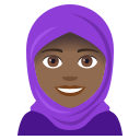 Woman with Headscarf Emoji with Medium-Dark Skin Tone, Emoji One style