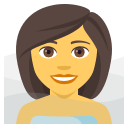 Woman in Steamy Room Emoji, Emoji One style
