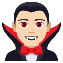 Man Vampire Emoji with Light Skin Tone, Emoji One style