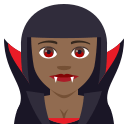 Woman Vampire Emoji with Medium-Dark Skin Tone, Emoji One style
