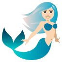 Mermaid Emoji with Light Skin Tone, Emoji One style