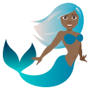 Mermaid Emoji with Medium-Dark Skin Tone, Emoji One style