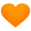 Orange Heart Emoji, Emoji One style