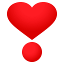 Heavy Heart Exclamation Emoji, Emoji One style