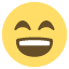 smiling face with open mouth and smiling eyes