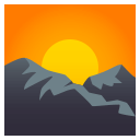 Sunrise Over Mountains Emoji, Emoji One style