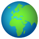 Globe Showing Europe-Africa Emoji, Emoji One style