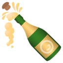 Bottle with Popping Cork Emoji, Emoji One style