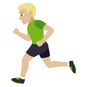 Man Running Emoji with Medium-Light Skin Tone, Emoji One style