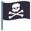 Pirate Flag Emoji, Emoji One style