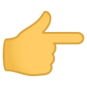 Backhand Index Pointing Right Emoji, Emoji One style