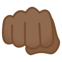 Oncoming Fist Emoji with Medium-Dark Skin Tone, Emoji One style